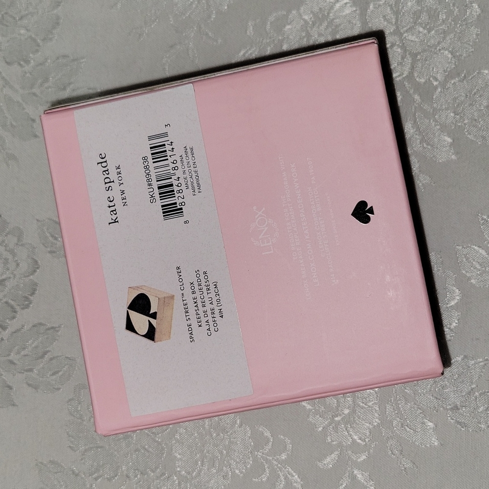 ●FIRM●Kate Spade NY X Lenox "Spade Street" Keepsake Box, Green/Gold - Picture 9 of 10